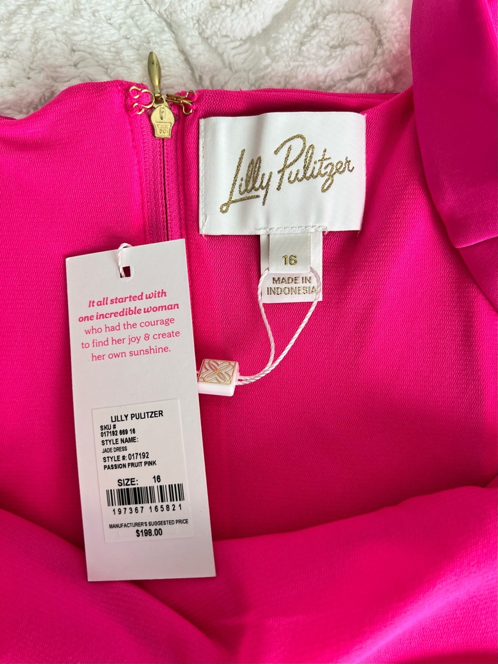 Lilly Pulitzer Passion Fruit Pink Jade Dress - Picture 3 of 11